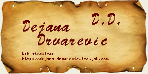 Dejana Drvarević vizit kartica
